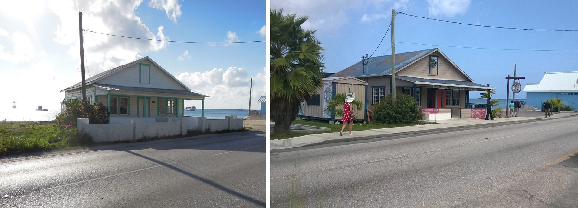 Coastal houses under blue sky